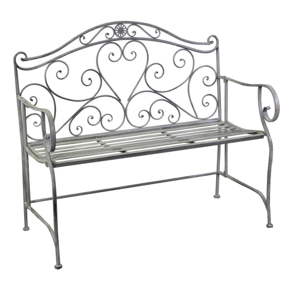 Panchina da Giardino 103x54xh95 cm in Metallo Ragusa Grigio online