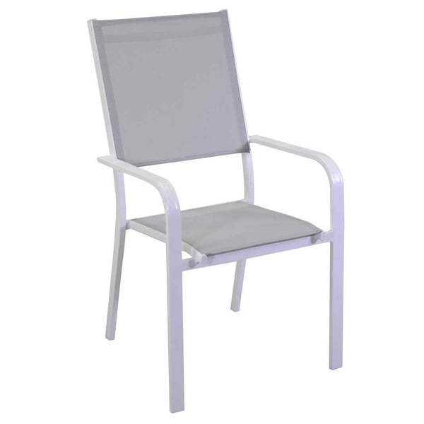 online Sedia da Giardino 55x54xh98 cm in Alluminio Kelso Bianco