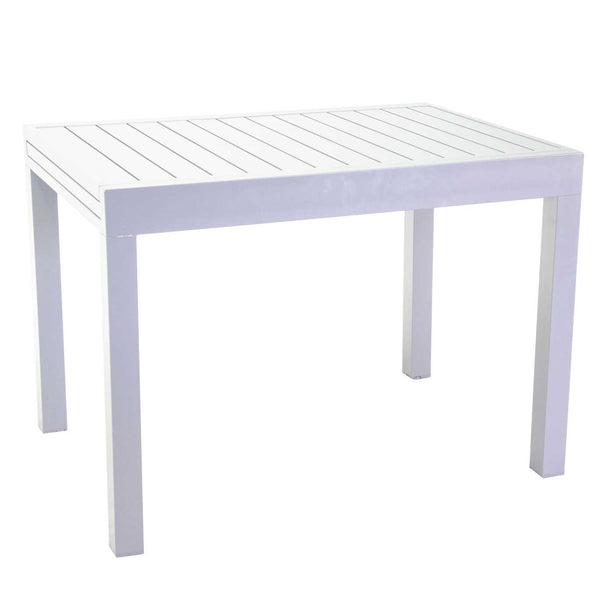 sconto Tavolo Allungabile da Giardino 125/250x75xh75 cm in Alluminio Cleveland Bianco