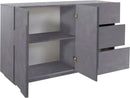 Credenza 2 Ante + 3 Cassetti 142,9x44,2x86 cm Ping Ardesia-3