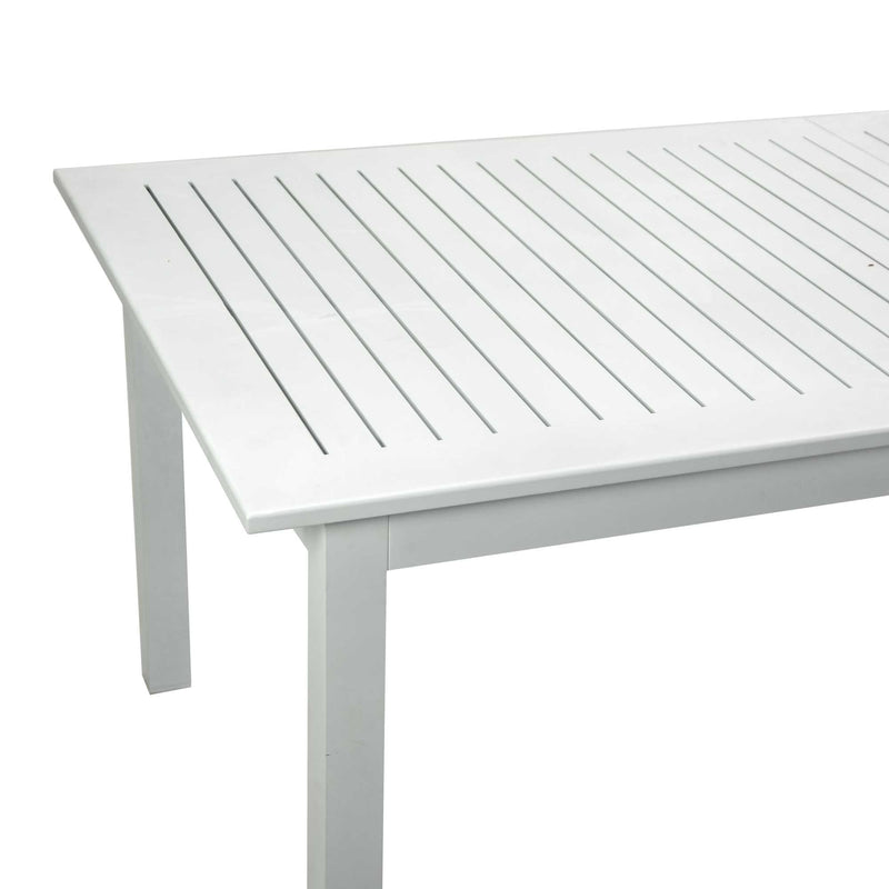 Tavolo Allungabile da Giardino 150/210x89xh75 cm in Alluminio Monterey Bianco-4