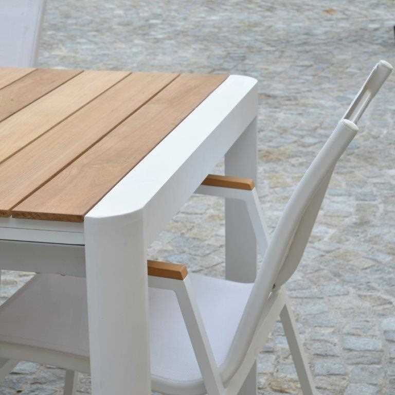 Tavolo Allungabile da Giardino 180/240x100xh76 cm in Alluminio Idaho Plus Bianco-7