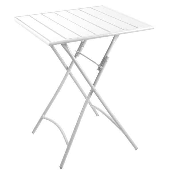 prezzo Tavolo da Giardino 60x60xh72 cm in Metallo Rovigo Bianco