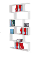 Libreria Moderana 80x24,6x191,8 cm Calli Bianco Lucido-2