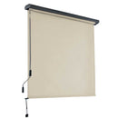 Tenda da Sole Avvolgibile Manuale 120x250 cm in Alluminio e Poliestere Charleston Beige-1