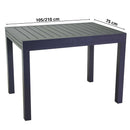 Tavolo Allungabile da Giardino 105/210x75xh75 cm in Alluminio Cleveland Antracite-2