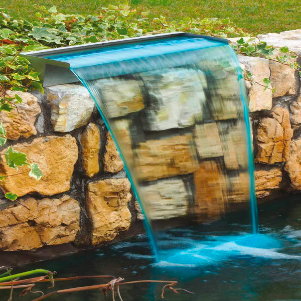 prezzo Lama d’Acqua Effetto a Cascata per Piscina o Laghetto 90x14xH11 cm in Acciaio Inox Lucido