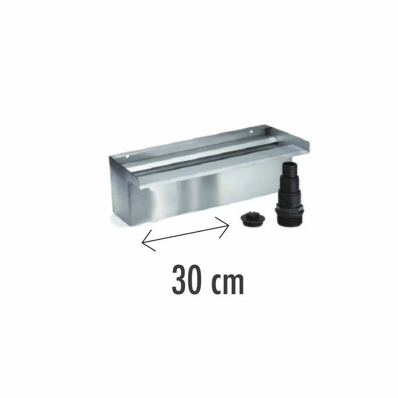 Lama d’Acqua Effetto a Cascata per Piscina o Laghetto 30x14xH10 cm in Acciaio Inox Lucido-2