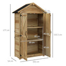 Casetta Box da Giardino per Attrezzi 102x54x177 cm in Legno di Abete-3