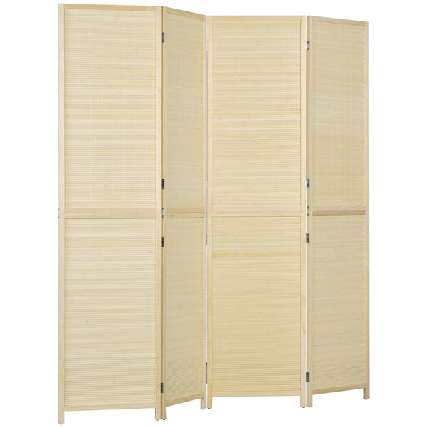 sconto Paravento Separè 4 Pannelli da Interno 180x1,6x180 cm in Bambù di Rattan