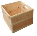 Contenitore Box Salvaspazio Sovrapponibile 30x30x30 cm in Legno di Pino Naturale  -1