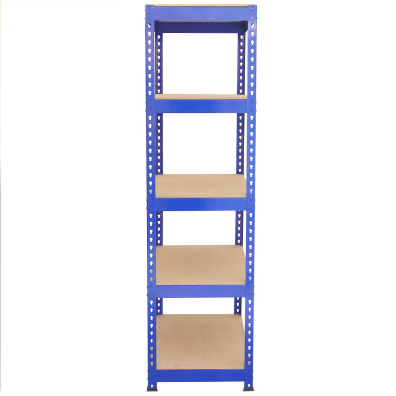 Set 3 Scaffali Senza Bulloni 90x50x180 cm in Acciaio Blu  -2