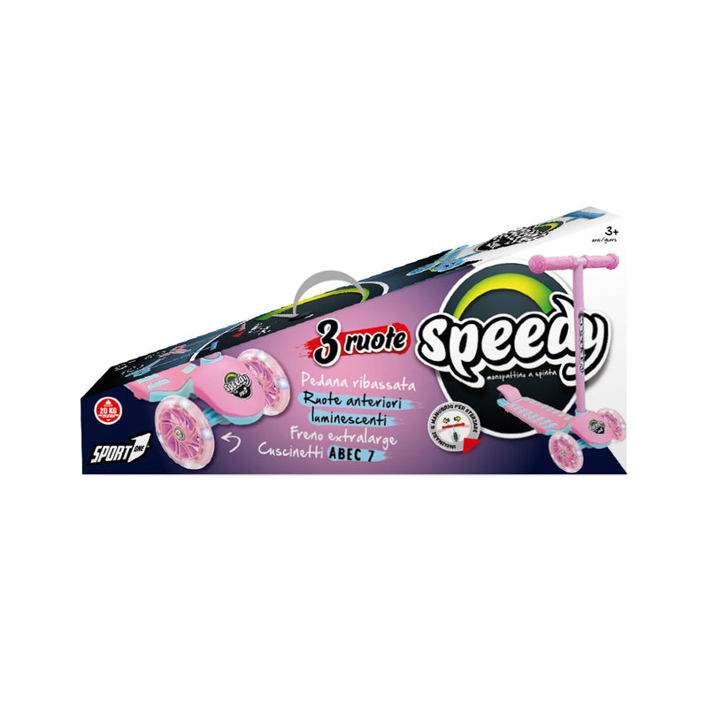 Monopattino 3 Ruote SPEEDY con Ruote Luminescenti Rosa  -2