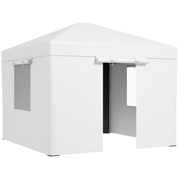 Copertura per Gazebo 3x3m con Porte a Cerniera e Finestre Bianco acquista