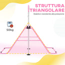 Sbarra per Ginnastica Artistica per Bambini Altezza Regolabile 88-128 cm 2 Anelli Rosa  -7