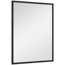 Specchio da Parete Rettangolare con Ganci 60x80 cm in Vetro e MDF Nero-1