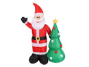 Babbo Natale con Albero di Natale Gonfiabile 183 cm con Luci LED  -1