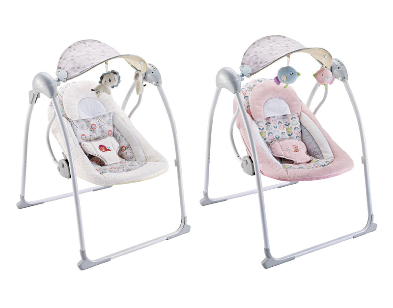 Altalena dondolo oscillante con Musica per Bambini 86x74x63 cm in Acciaio e Poliestere Baby Sweet  -1