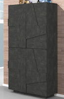 Scarpiera 4 Ante Battenti 81,2x39,2x167,6 cm Ping Ardesia-2