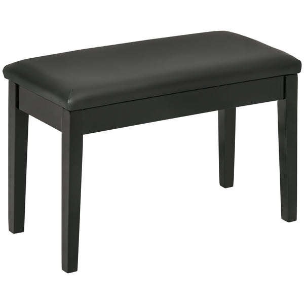 acquista Sgabello per Pianoforte con Contenitore 75x35x49cm  in Legno e Finta Pelle Nero