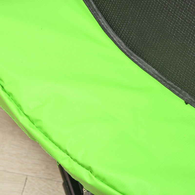 Trampolino Elastico per Bambini 3-10 Anni Ø140x155cm con Rete di Sicurezza Canestro e Palle Verde-8