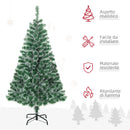 Albero di Natale Artificiale Innevato 150 cm 416 Rami Verde e Bianco  -4