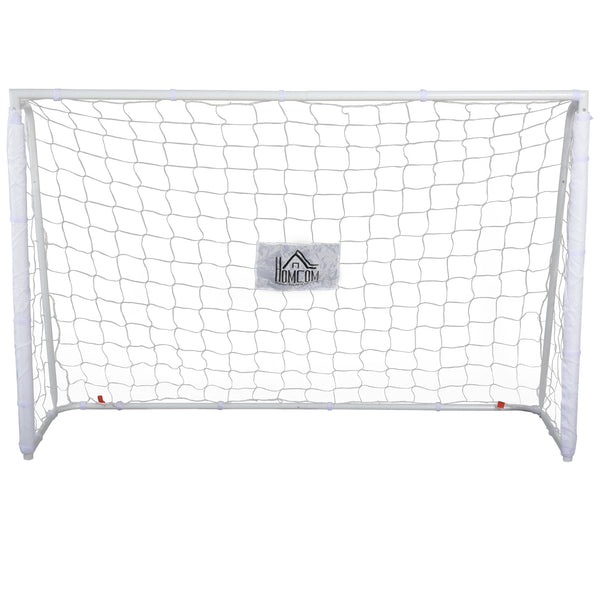 acquista Porta da Calcio per Adulti e Bambini Bersaglio e Pali Rivestiti in Tessuto 186x62x123 cm Bianco