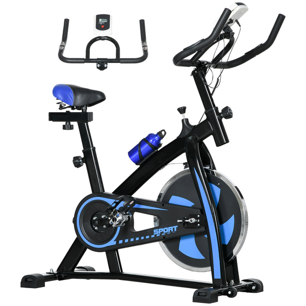 Cyclette con Monitor LCD e Sella Regolabile 118x50x105-115 cm Blu sconto