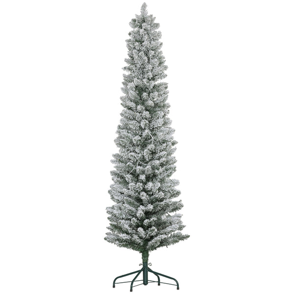 Albero di Natale Artificiale Innevato 180 cm 329 Rami e Luci LED Bianco Caldo Verde acquista