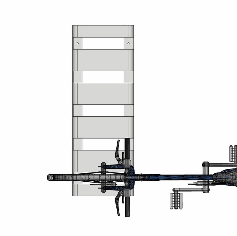 Rastrelliera Portabici 5 Posti 106x38x24 cm in Metallo Verniciato Nero Antracite-3