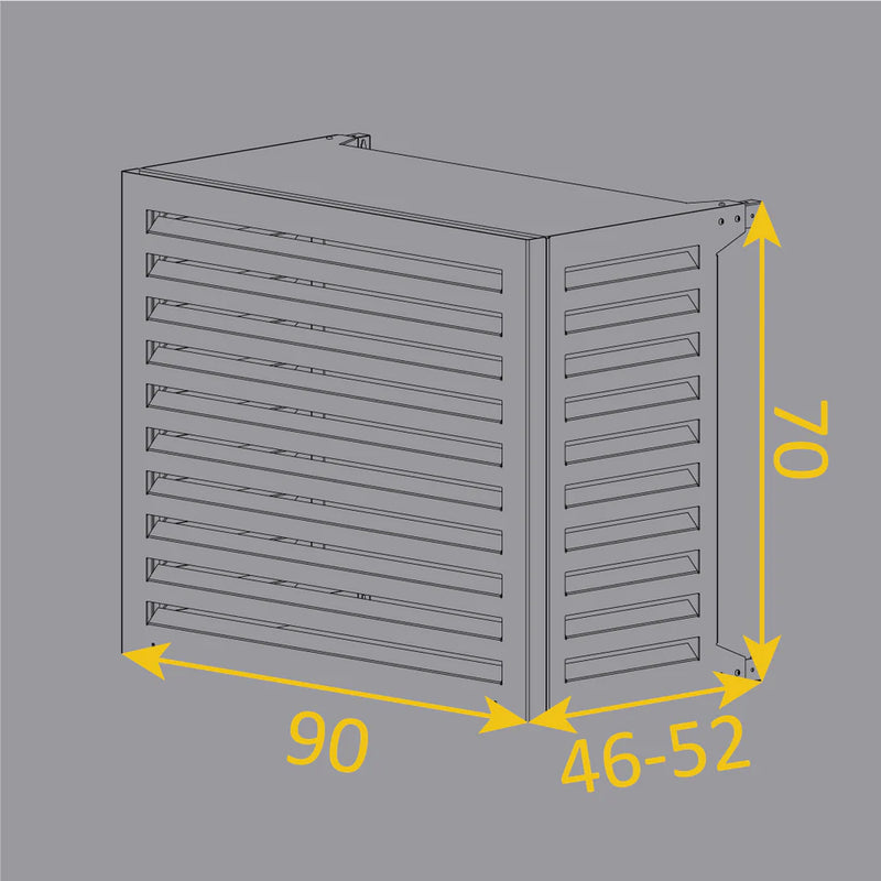 Copri Condizionatore 90x70x52 cm in Alluminio Curve S Bianco-5