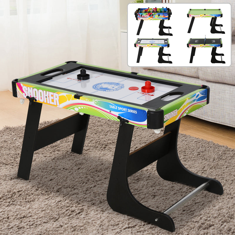 Tavolo Multigioco Pieghevole Calcio Balilla Hockey Ping Pong Biliardo    -2