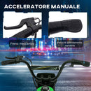 Moto Elettrica per Bambini con Acceleratore Manuale 2 Velocità 8-16km/h Verde  -4