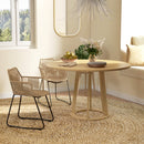 Set 2 Sedie da Pranzo Stile Boho da Interno con Schienale Basso e Braccioli 56x59x74 cm in Rattan PE Giallo-2