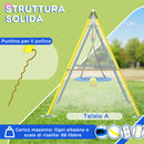 Set Altalene da Giardino Rotonda e Classica con Corda e Canestro 267x180x202 cm in Acciaio Giallo Verde e Blu-4