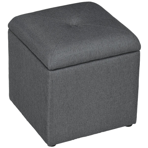 Pouf Contenitore 39x39x39 cm in Tessuto Teddy Grigio online