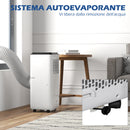 Condizionatore Portatile 750W 33x28x70,4 cm con 5 Modalità e 2 Velocità Bianco-6