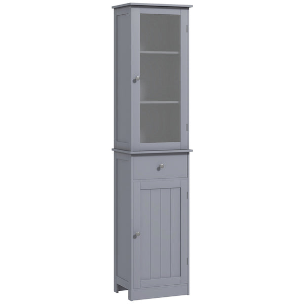 prezzo Mobile a Colonna da Bagno 40x27x171,5cm in MDF Grigio