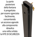 Fontana da Giardino Design a Colonna Ovale Rubinetto in Ottone Senza Base Antracite  -4