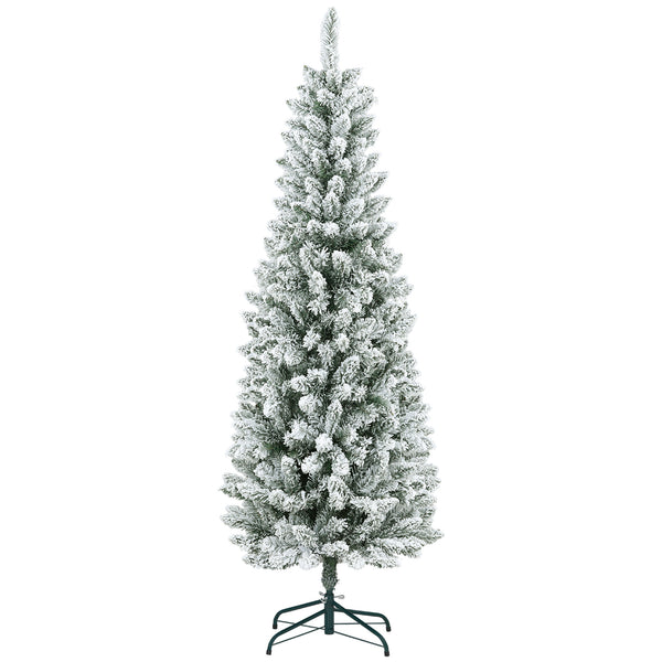 Albero di Natale Artificiale Innevato 180 cm 479 Rami Design Alto e Stretto Verde prezzo