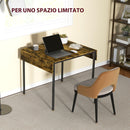 Tavolo da Pranzo a Ribalta 2-4 Persone Stile Industriale 120x79x79 cm Marrone Rustico-5