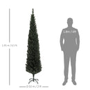 Albero di Natale Artificiale 195 cm 390 Rami Design Alto e Stretto Verde -3