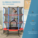 Trampolino Elastico per Bambini da 3 Anni Ø175 cm con Rete di Protezione Multicolore -7