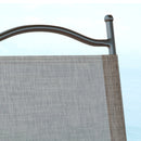 Set 2 Sedie Pieghevoli da Giardino con Braccioli 56x62x97 cm Seduta in Tessuto Marrone-8