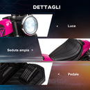 Moto Elettrica per Bambini 6V con Rotelle Rosa e Nero-7