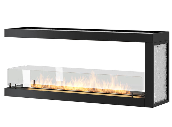 Bioethanol-Einbaukamin 120x50x30 cm INSIDE U1200.2 Schwarz sconto