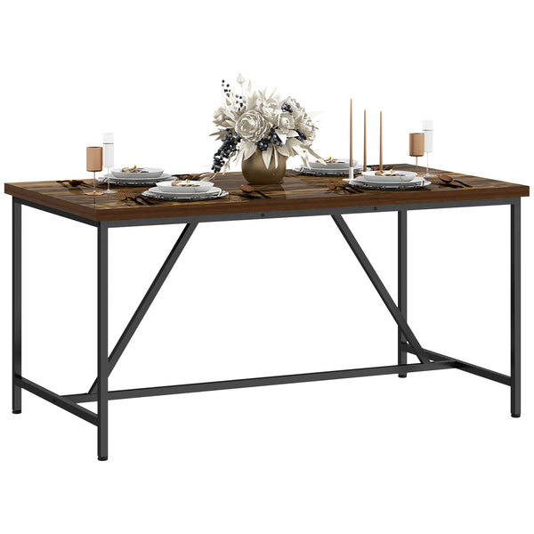 Tavolo da Pranzo Stile Industriale per 6 Persone 150x80x75 cm in Legno e Acciaio online