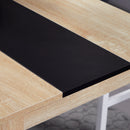 Tavolo da Pranzo Moderno per 4-6 Persone 120x69x75 cm Nero e Legno -8