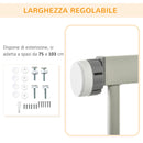 Cancelletto di Sicurezza per Cani Estensibile con Chiusura Automatica 75-103x76 cm Grigio -6