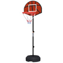 Canestro Basket con Bersaglio Freccette 2 in 1 38,5x48,5x179 cm in Acciaio e PE Nero e Marrone-1